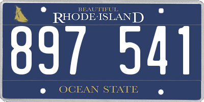 RI license plate 897541