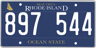 RI license plate 897544