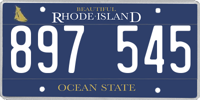 RI license plate 897545