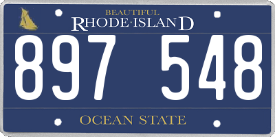 RI license plate 897548
