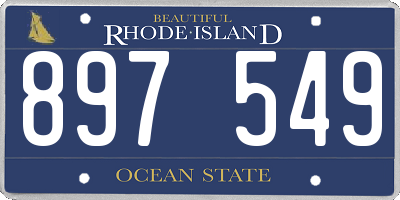 RI license plate 897549