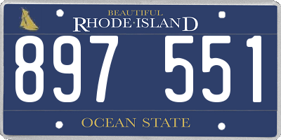 RI license plate 897551