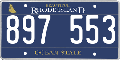 RI license plate 897553