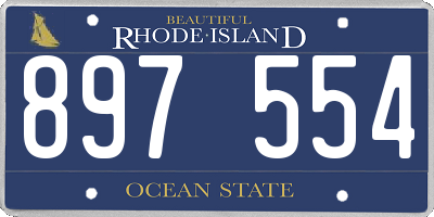 RI license plate 897554