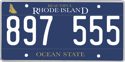 RI license plate 897555