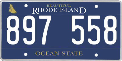 RI license plate 897558
