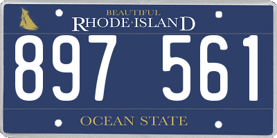 RI license plate 897561