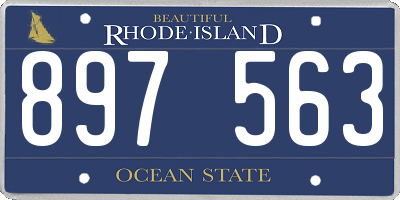 RI license plate 897563