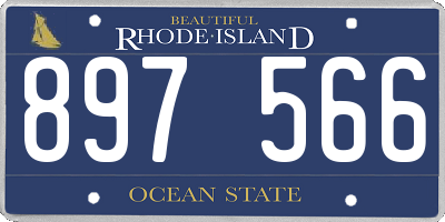 RI license plate 897566