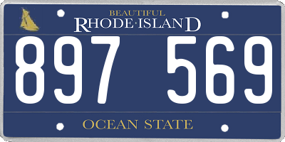 RI license plate 897569