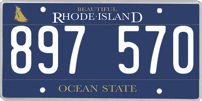 RI license plate 897570