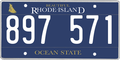 RI license plate 897571