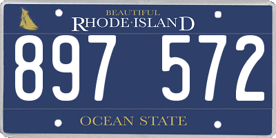 RI license plate 897572