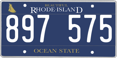 RI license plate 897575