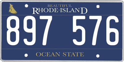 RI license plate 897576