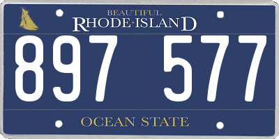 RI license plate 897577