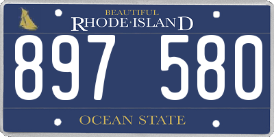 RI license plate 897580