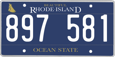 RI license plate 897581