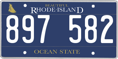 RI license plate 897582