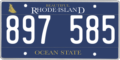RI license plate 897585