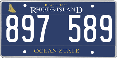 RI license plate 897589