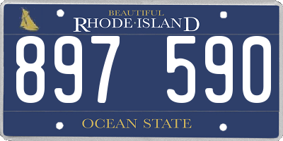 RI license plate 897590