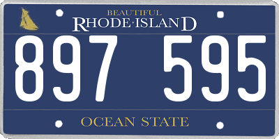 RI license plate 897595