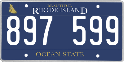RI license plate 897599