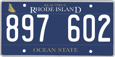 RI license plate 897602