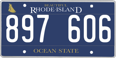 RI license plate 897606