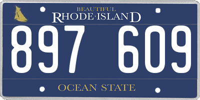 RI license plate 897609
