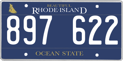 RI license plate 897622