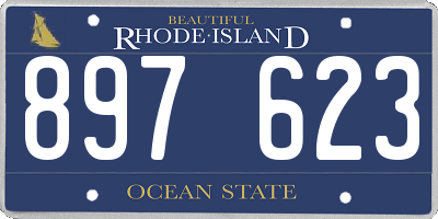 RI license plate 897623