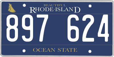 RI license plate 897624
