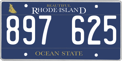RI license plate 897625