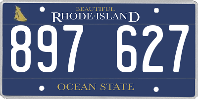 RI license plate 897627