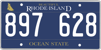 RI license plate 897628