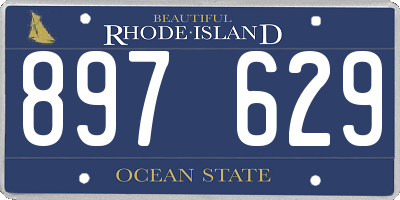 RI license plate 897629