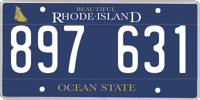 RI license plate 897631