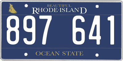 RI license plate 897641