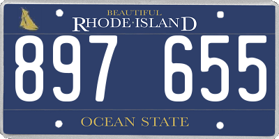 RI license plate 897655