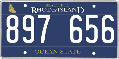 RI license plate 897656