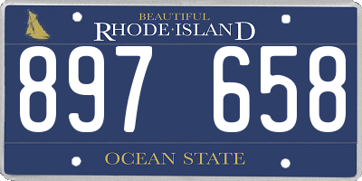 RI license plate 897658