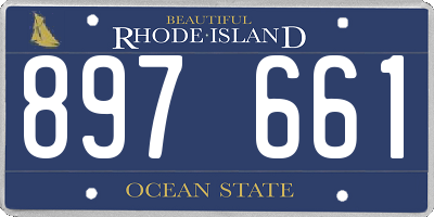 RI license plate 897661