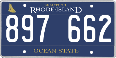 RI license plate 897662