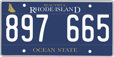 RI license plate 897665