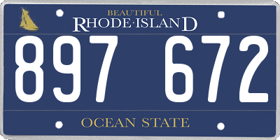 RI license plate 897672