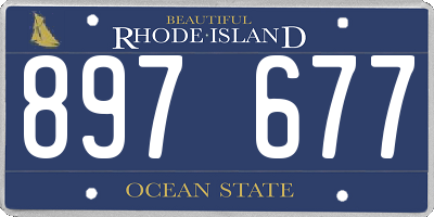 RI license plate 897677