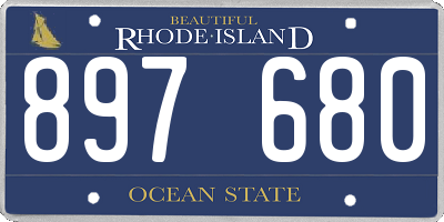 RI license plate 897680