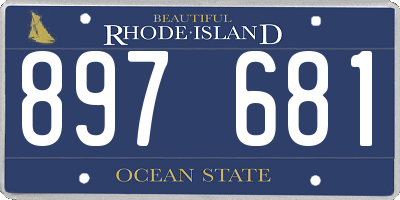 RI license plate 897681